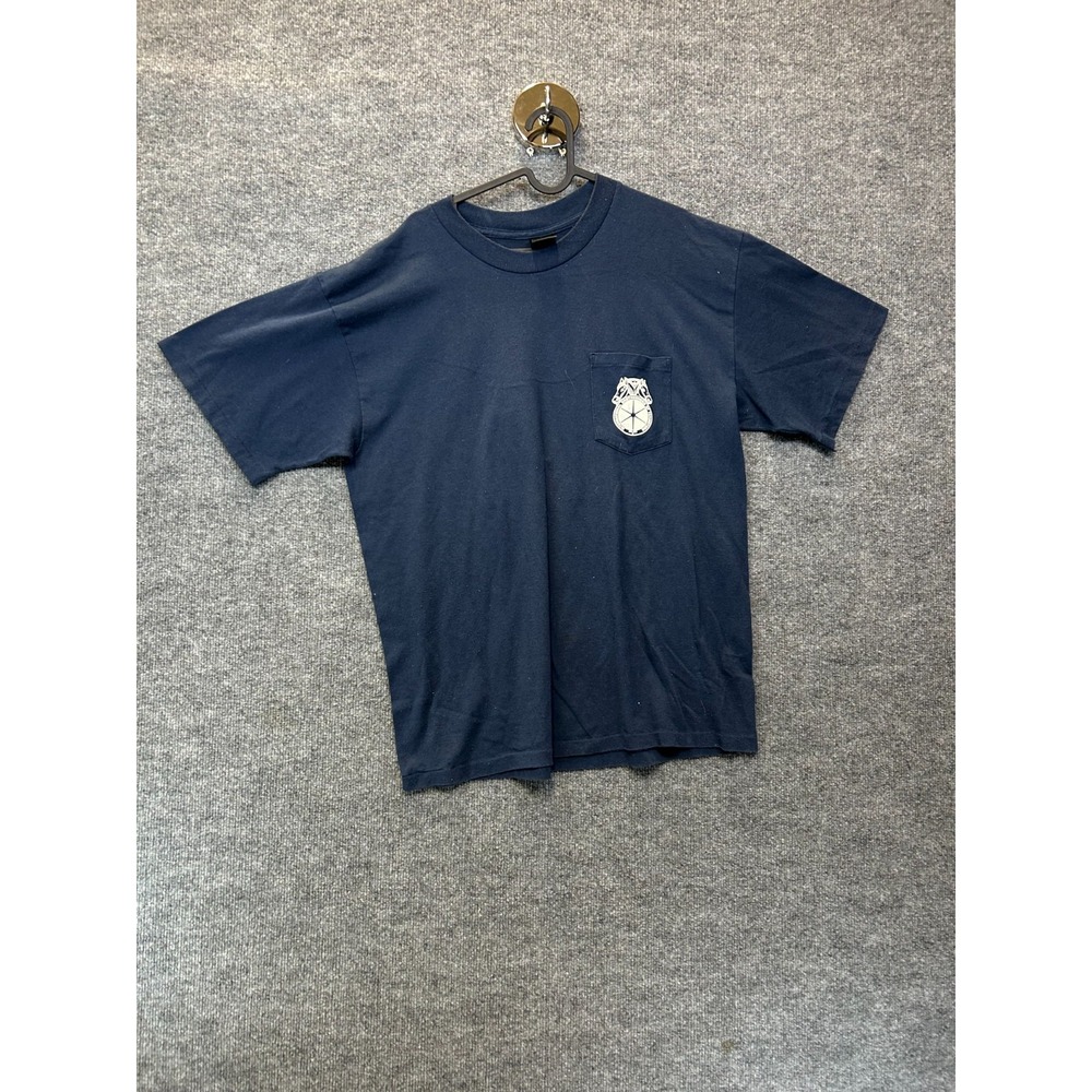 Vintage Platinum Plus T-Shirt Mens Navy Blue Short Sleeve USA Made Size XL